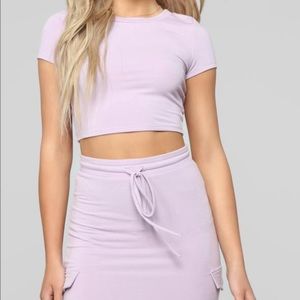 {NWOT} FASHION NOVA Casual Lovin’ Skirt Set
